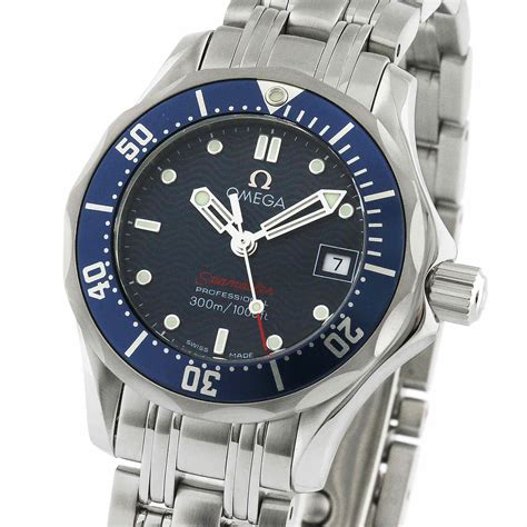 omega seamaster quartz blue dial